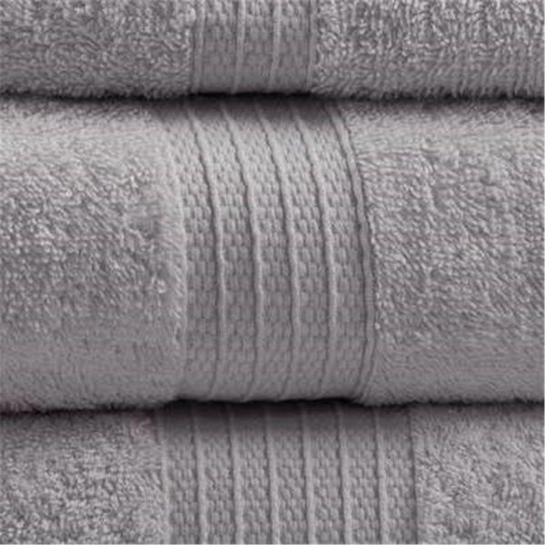 Madison Park Cotton Bath Towel Set, Grey - 6 Piece MP73-5137